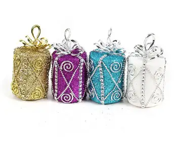 

5pcs 12*6cm Christmas Gift Box Pendant For Christmas Party Tree Venun Hanging Home Hotel Decoration