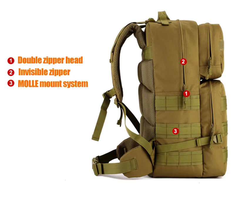 Bolsa de Desporto Mochila de Escalada dos Homens ao ar Mochila de Viagem Mochila Militar Quente Braço Livre Camuflagem Tático Multifuncional Xa982wd 55l 15 Desporto Mochila de Escalada Dos Homens Ao