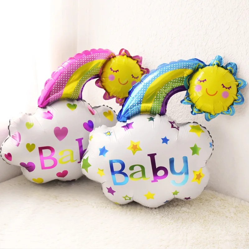 

1pc Rainbow Cloud Mylar Foil Balloons 22inch Sun Flower Baby Birthday Party Decor Baby Shower Children's day Party Supply JL0084