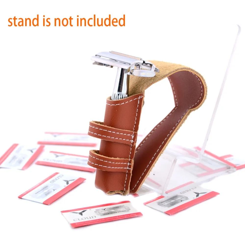 ZY Classic Safety Razor Leather Razor Holder Case Double Edge Shaving
