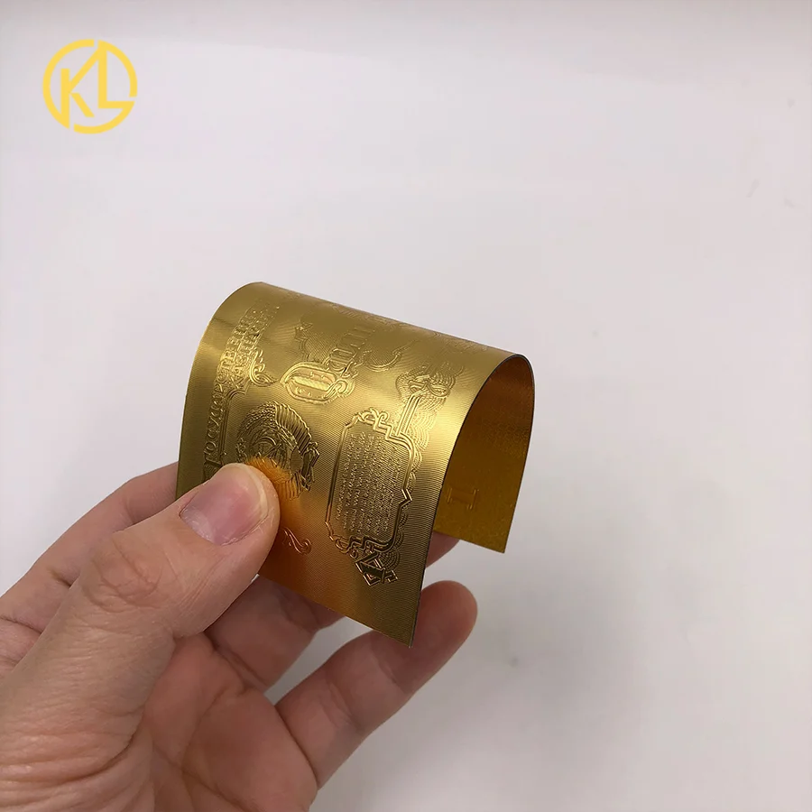 KL 100 шт, 24K Золотая фольга, Банкнота, 1 рубль для сувенирной коллекции