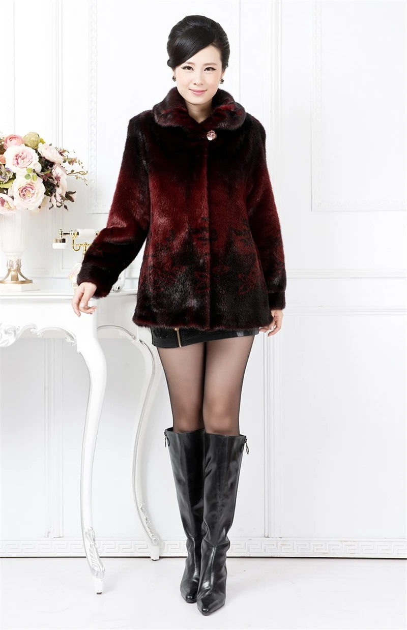Новинка, модное пальто из искусственного меха, женская зимняя куртка, короткая Роскошная теплая шуба, Женская куртка, пальто, верхняя одежда размера плюс L-4XL, k634