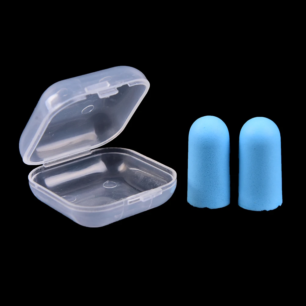 Tapones de oído suaves antiruido aislamiento de sonido tapones para los oídos tapones para dormir para reducción de ruido de viaje con funda de plástico