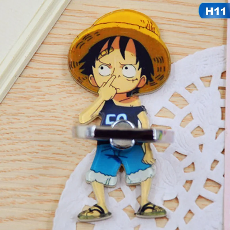 

Mobile Phone Smartphone Stand Holder For Iphone Ipad Anime One Piece Luffy Straw Hat 360 Degree Metal Finger Ring