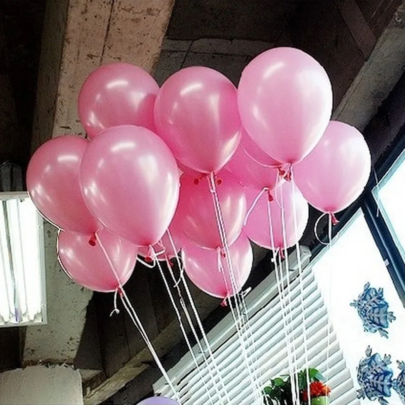 50Pcs Pink 10inch 21 colors Pearl Latex Helium Balloons Inflatable