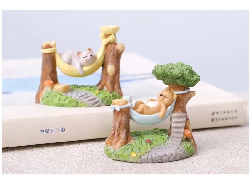 Creative Sleeping Pig Model Figurines Cute Pig Resin Crafts Cartoon Miniature Home Decoration Garden Accessories Birthday Gifts