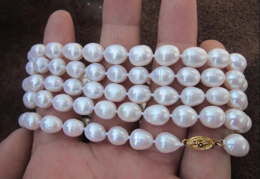

AAA 10-12 mm natural south white baroque pearl necklace 50