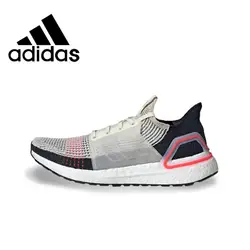 Подлинные Adidas UltraBoost 19 UB19 унисекс кроссовки для бега удобные дышащие, для активного отдыха и спорта обувь 2019 Новый B37704