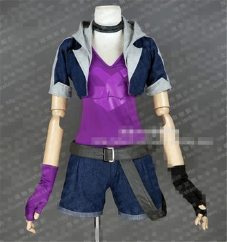 

Custom Made Hot Game LOL Killer Jinx Cosplay Costume jinx New Skin Costume Outfit Coat+Shirt+Shorts+Gloves
