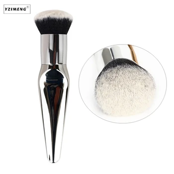 

1Pc Portable Big Top Foundation Makeup Brush Soft Powder Blush Make-Up Brush BB Cream Brush Metal Handle Multifunciton Cosmetic