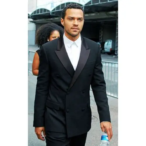 

Black Wedding Groom Mens Suits 2 Pieces Groomsmen Shawl Lapel Prom Custom Tuxedos Slim Fit Suits For Men (Jacket+Pant+Tie)