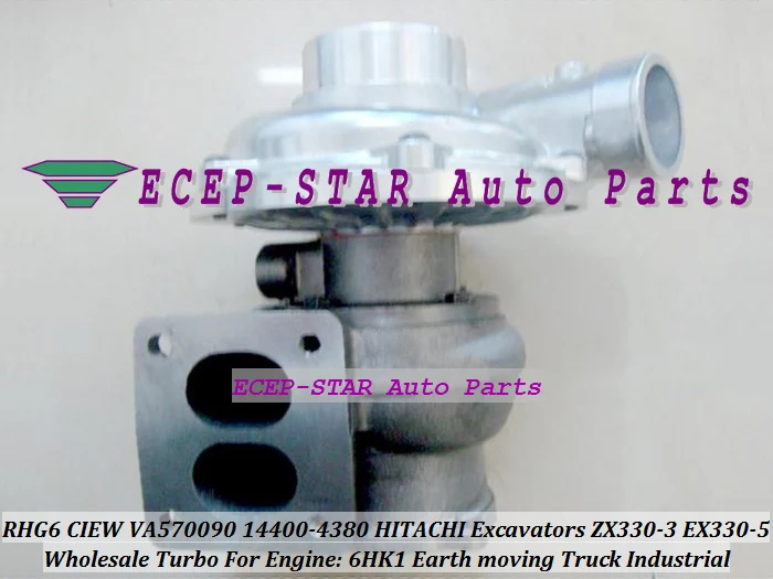 TURBO RHG6 CIEW VA570090 14400-4380 Turbocharger For HITACHI ISUZU Excavators Earth moving Truck Industrial EX330-5 6HK1 (3)