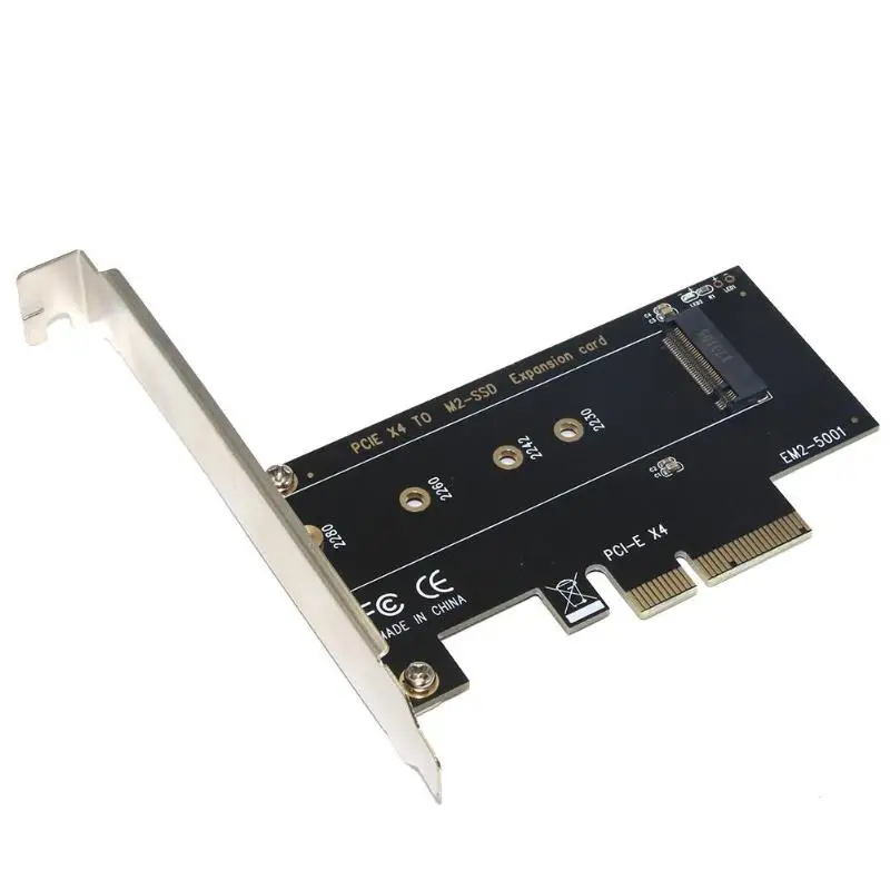M ключ M.2 NVMe SSD PCIe адаптер карта PCI Express 3,0x4 2230 2242 2260 2280 Размеры M.2 SSD Райзер Поддержка карт PCI-E X4, X8, X16