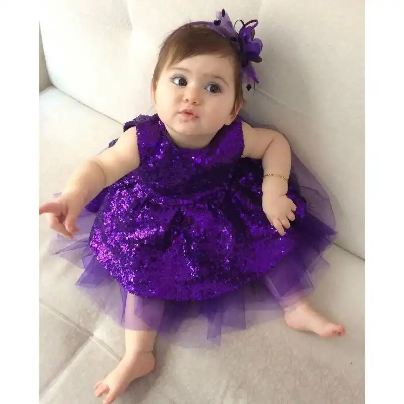 purple frock for baby girl