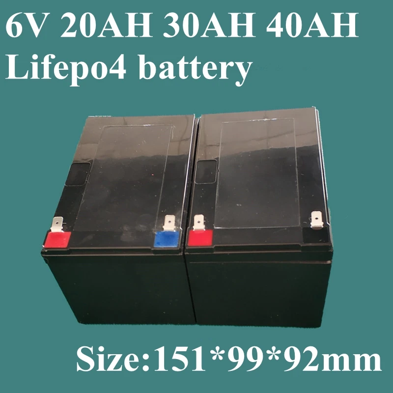 

High capacity 6V 20Ah 2s lifepo4 6.4V 6v 40Ah Battery Pack for lead acid replace , solar light Electric baby car kid toys motor