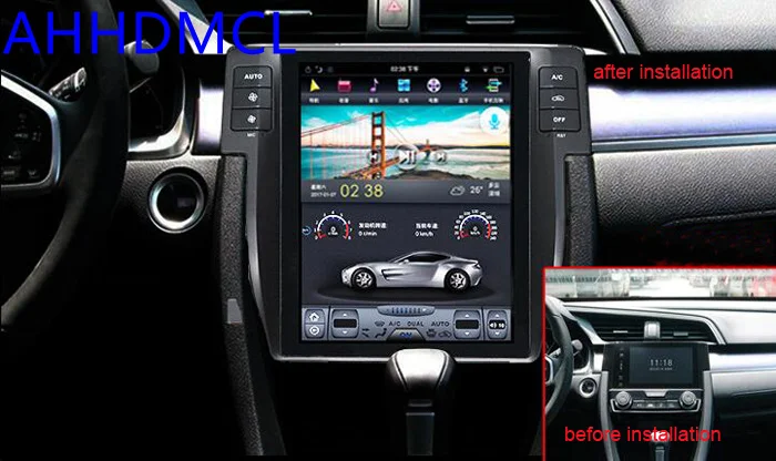 Discount Car PC PAD Tesla Style Multimedia Player Android 7.1 GPS For Civic 2016 2017 2018 14