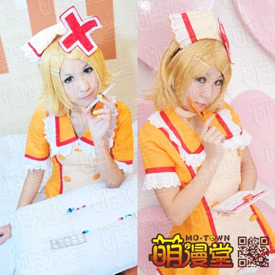 

Anime Vocaloid Hatsune Miku Orange Nurse Uniform Cosplay Costume Sexy Women Cosplay Clothing