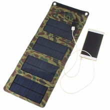 Universal 5.5V 7W 1270mA Mobile Phones Battery Charger Solar Panel Power Bank Polycrystalline Foldable Solar Case Bag Portable