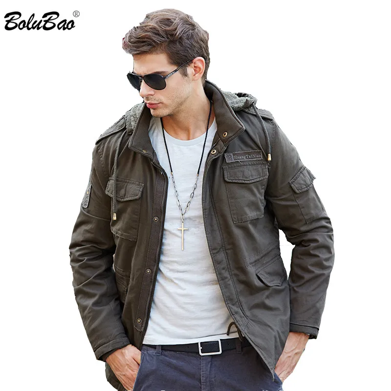 

BOLUBAO Winter Men Jackets Fashion Hooded Cotton Men's Bomber Jacket Outdoor Male Casual Brand Jacket Coats