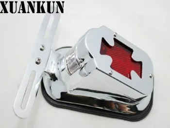 

XUANKUN Motorcycle Parts Modified Retro Cruise Taillights License Plate Brake Lights