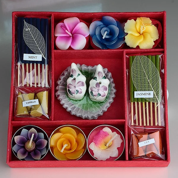 Thailand incense Souvenir candle gift box set incense tower incense