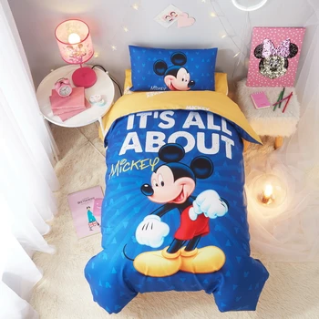 

3PCS Baby cot Bedding Sets Minnie Mickey mouse pink Princess Sophia US Captain Cartoon Quilt Cover children 60x120cm cot