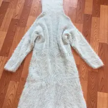 Плюшевые норковые кашемировый свитер с воротником-стойкой длинный пуловер, свитер пальто J51