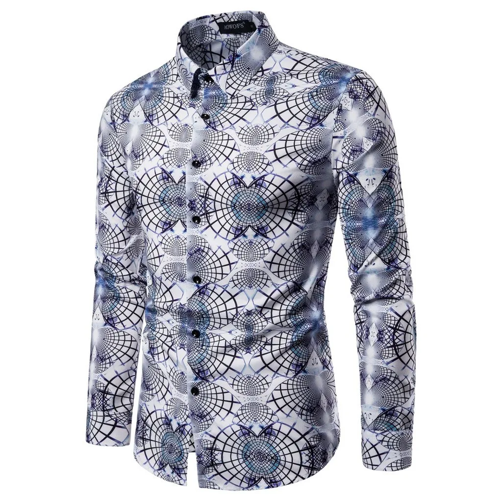

Dropshipping 2019 Floral Print Boho Beach Fashion Men's Casual 3D Printing Slim Sleeve Blouse Party Bridesmaids Infinity Robe
