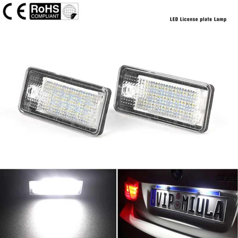 2PCS CAR LED License plate light number lamp for Audi A3 A4 S4 RS4 B6 B7 A6 RS6 S6 C6 A5 S5 2D Cabrio Q7 A8 S8 Avant | Автомобили и