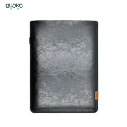Ultra-Thin Microfiber Leather Laptop Sleeve Pouch - Super Slim Design for 15.6 (Glossy Black)