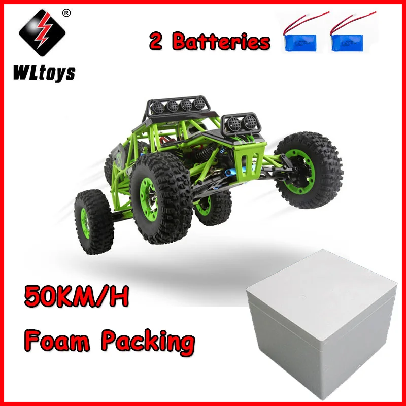 Wltoys 12428-A 1/12 2,4G 4WD 50 км/ч Электрический матовый внедорожный мотоцикл светодиодный фонарь RTR RC автомобиль пульт дистанционного управления - Цвет: 12428 Foam 2 battery