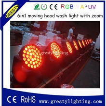 Лучший эффект DMX 512 36x18 Вт RGBWA + UV 6в1 светодиодный движущийся