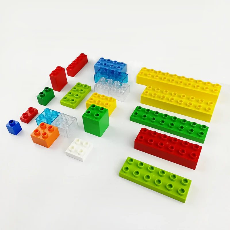 Diy 6pcs/lot Foundation Bricks Large Particle Building Blocks Accessories Compatible With Duploe Toys For Children Gifts