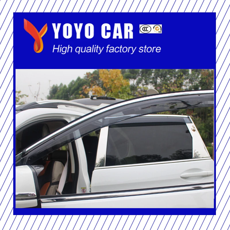 

High quality 4 Piece Injection molding trim vent shade rain sun wind deflector window visor for CRV 2007-2011 2012-2016 2017