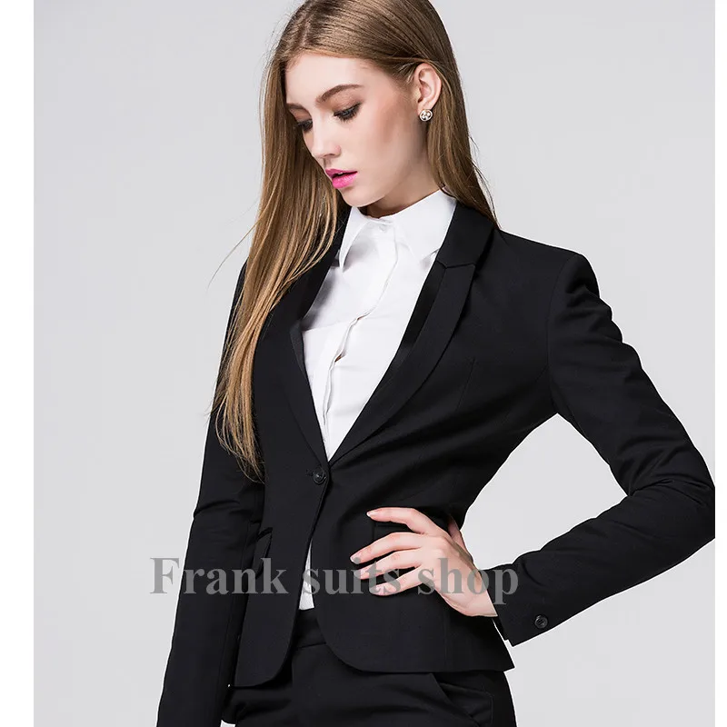 Новое поступление, профессиональная одежда, женские черные облегающие Деловые женские костюмы с длинными рукавами на заказ