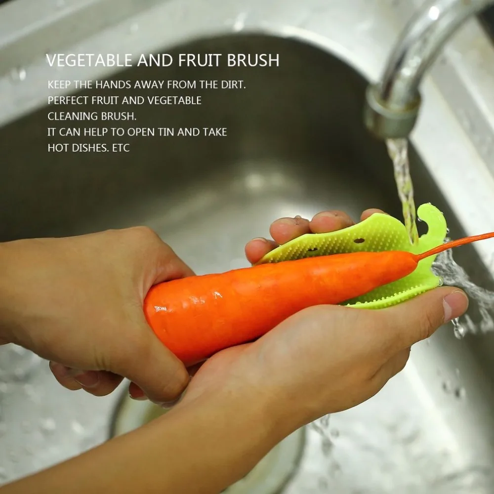 Простой дизайн Многофункциональный кухонный аксессуар фруктовая щетка для овощей портативная щетка для чистки Фруктов Овощей