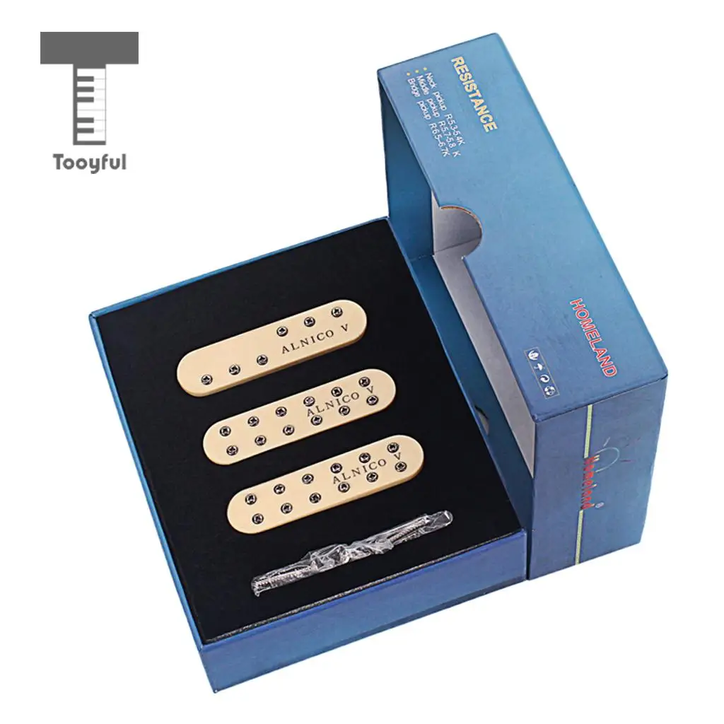 1 Set Alnico V Humbucker Pickup M/N/B for Strat ST Electric Guitar Replacement Parts