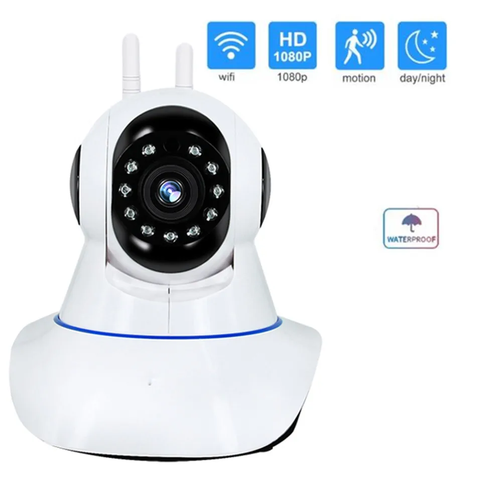 

Dual Antenna 1080P Pan/Tilt WiFi IP IR Camera Two way audio 2P2 Camera Support Max Up to 128GB Video Monitor ip camera