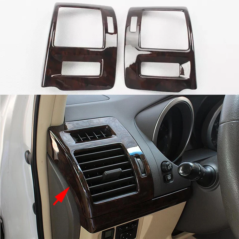 2PCS Carbon Fiber Color Air Vent Outlet Cover Trim For