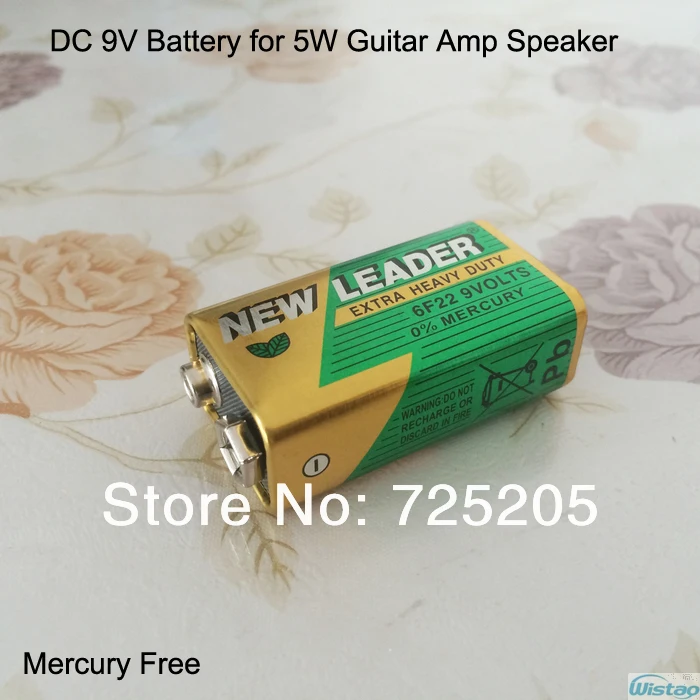 DC 9V Battery for 5W Guitor Amplifier Speaker and Other Instruments