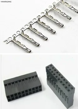 

10Sets Pitch 2.54mm 2x10 Pin 20Pin Double Row Dupont Jumper Wire Cable Female Pin Connector And Housing Male Terminal