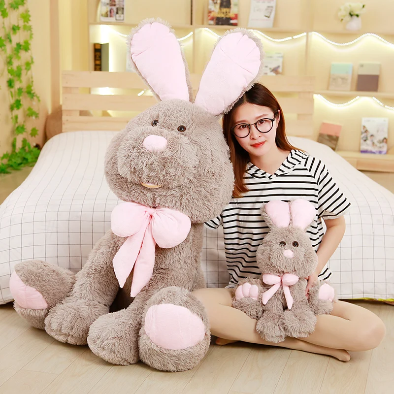 1 unid 50/70/80/90 cm lindas muñecas de conejo americano grandes juguetes de conejo Brinquedos de calidad Peluche tela de lujo relleno regalos de navidad