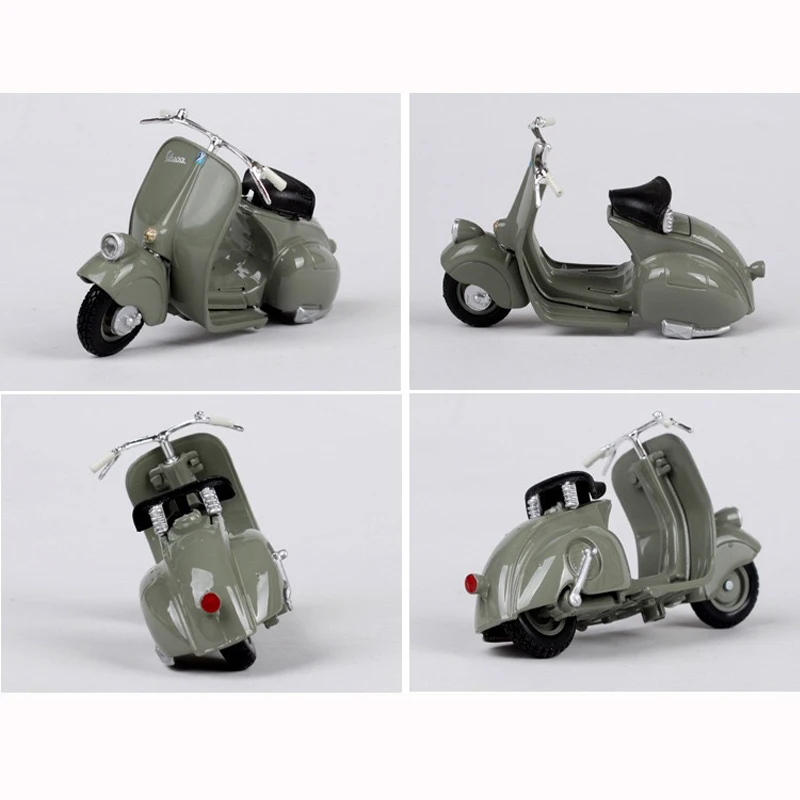 1:18 VESPA PIAGIO 1968 GTR рельефная пластина металлическая Игрушечная машина из сплава винтажная Репетиционная подножка Игрушечная модель мотоцикла мальчик подарок