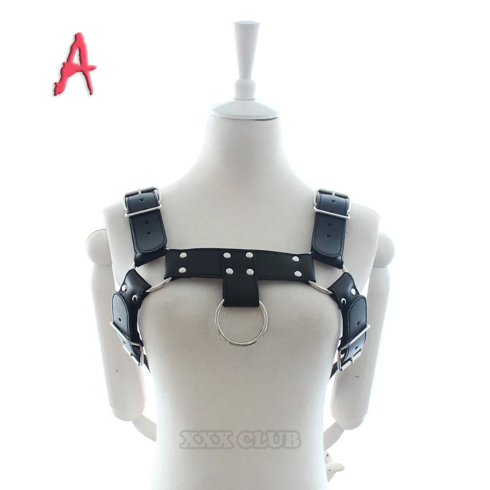 Expensive Offer of  Adult sex games costumes male Harness Sexy bondage Chest strap can strap-on dildo sex slave bondage