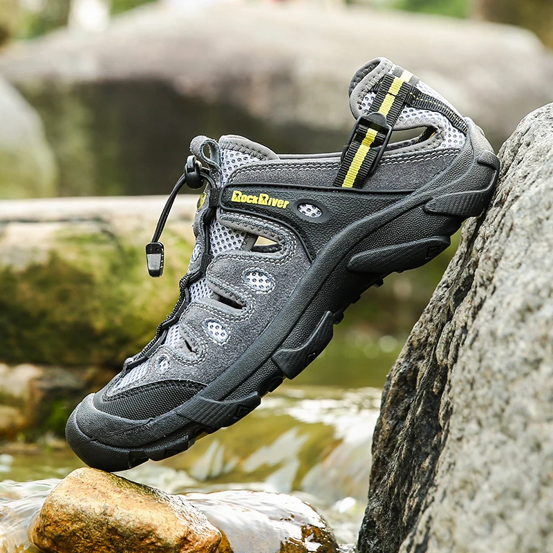 Summer Men Outdoor Big Size 45 46 Sneakers Breathable Hiking Shoes Men