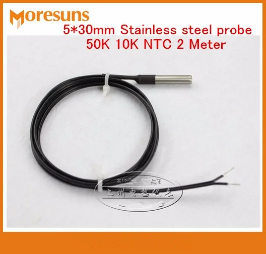 

Fast Free Ship 10pcs/lot 2 Meter 50K 10K NTC thermistor waterproof temperature sensor temperature probe 5*30mm TN99 T2N99 7016