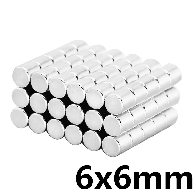 30 шт. 6x6 мм супер сильные мощные Круглый Магнит Редкоземельные Постоянные