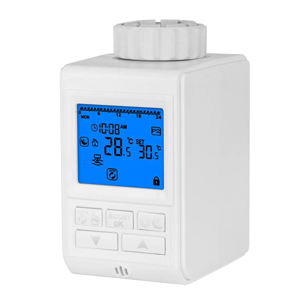 

ALLSOME LCD Radiator Actuator Valves Temperature Controlled Electric Actuator Week Programming M30*1.5 HT1419