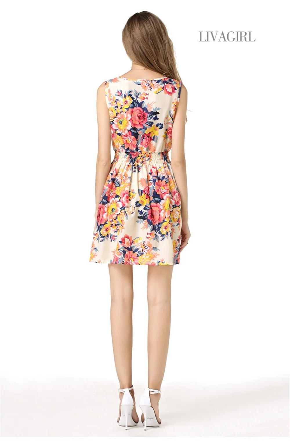 Fashion Tunic Women Dress 2016 Plus Size XXL O-neck WOMEN DRESS Summer Style Floral Print Casual Dresses Women Vestidos Woman (56)