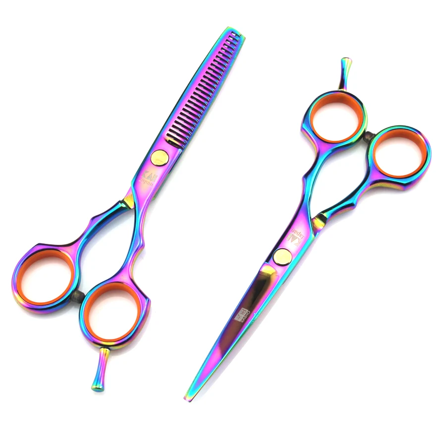 

Japan kasho 5.5inch professional hairdressing scissors hair cutting scissors set barber shears thinning tijeras pelo 2 colors